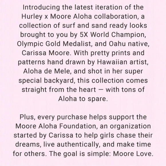 NWT Hurley X Carissa Moore Hawaiian lei tie back surf suit. Peach/Brown - Picture 5 of 8